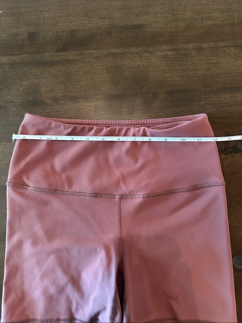 High-Waist Women’s Active Shorts - Rust Size S - Picture 6 of 10